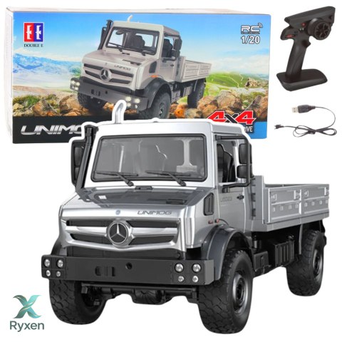 Samochód Terenowy Mercedes Unimog Zdalnie Sterowany RC 4x4 1:20 DOUBLE E