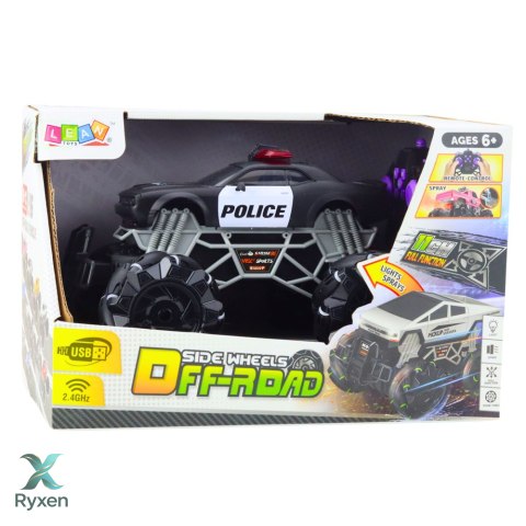 Samochód Terenowy Policyjny Zdalnie Sterowany RC Światła Efekt Dymny 1:16 LEAN TOYS