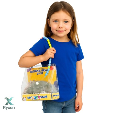 Śpiący Pies Husky Na Poduszce Figurka z Futerkiem Torba Dźwięki LEAN TOYS