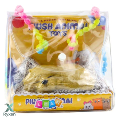 Śpiący Pies Labrador Na Poduszce Figurka z Futerkiem Torba Dźwięki LEAN TOYS
