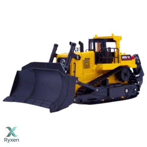 Spychacz Buldożer Koparka Huina Metalowy Model Budowlany 1:50 HUINA