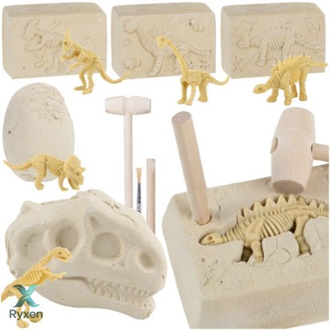 Wykopaliska dinozaurów - zestaw 5w1 Kruzzel 26771 KRUZZEL