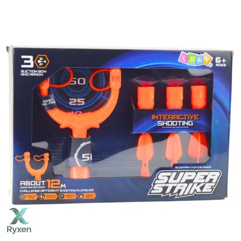 Zestaw Do Strzelenia Gra Zręcznościowa Proca Strzałki Z Przyssawkami 3 szt. LEAN TOYS