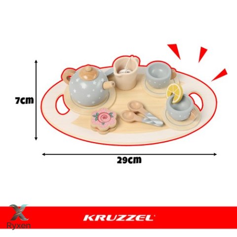 Zestaw do herbaty dla dzieci szary Kruzzel 26394 KRUZZEL