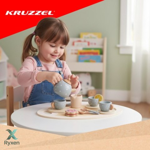 Zestaw do herbaty dla dzieci szary Kruzzel 26394 KRUZZEL