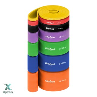 Zestaw gum do ćwiczeń TPE - Power Band PT-S7, 4-82 kg, 7 gum TPE, REBEL ACTIVE Rebel