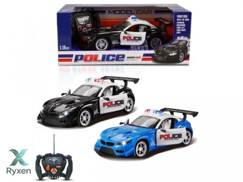 Auto policja r/c światło, otwierane drzwi MADEJ