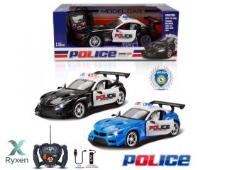 Auto policja r/c światło, otwierane drzwi MADEJ