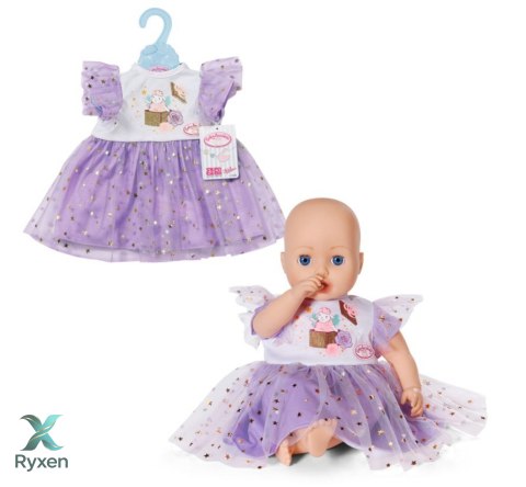 Baby born fioletowa sukienka tutu dla lalki 43 cm ZAPF