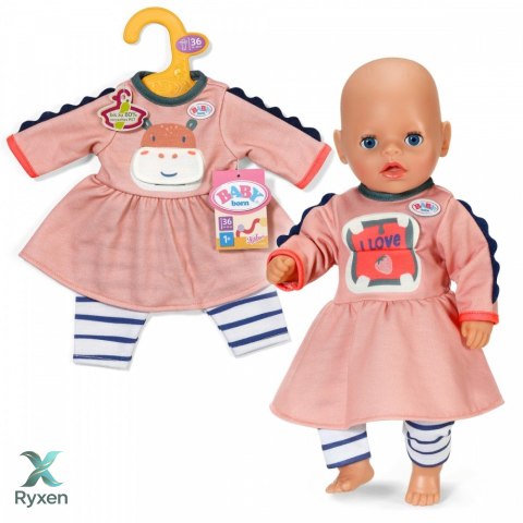 Baby born sukienka dżungla długie rękawy 36 cm ZAPF