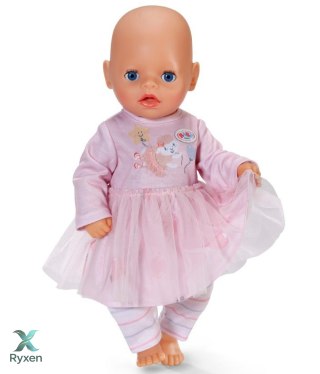 Baby born sukienka różowa z rękawami 36 cm ZAPF