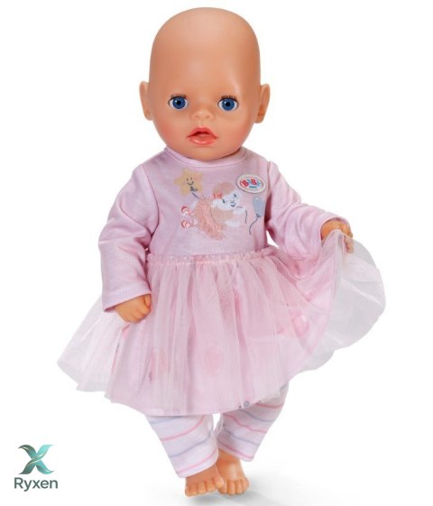 Baby born sukienka różowa z rękawami 36 cm ZAPF