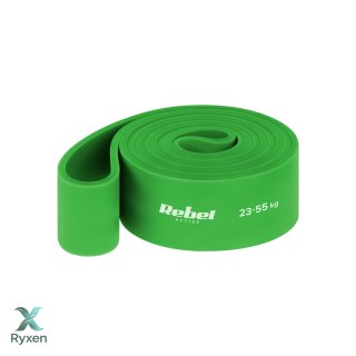 Guma do ćwiczeń TPE - Power Band PT-5, zielona 23-55 kg REBEL ACTIVE Rebel