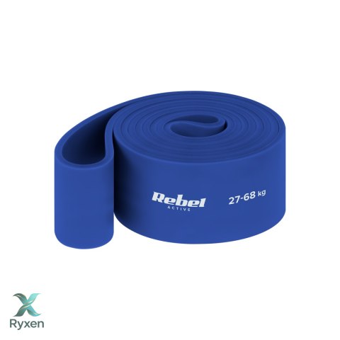 Guma do ćwiczeń TPE - Power Band PT-6, niebieska 27-68 kg REBEL ACTIVE Rebel