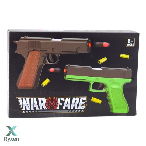Pistolet Zabawkowy Naboje Piankowe Amunicja Łuski Biały LEAN TOYS
