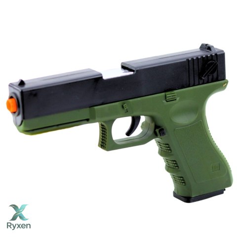 Pistolet Zabawkowy Naboje Piankowe Amunicja Łuski Zielony LEAN TOYS