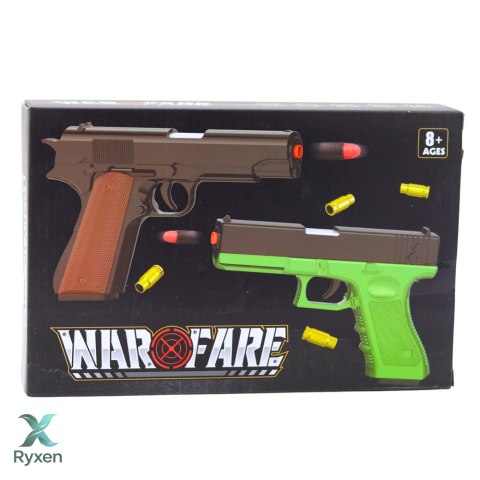 Pistolet Zabawkowy Naboje Piankowe Amunicja Łuski Zielony LEAN TOYS