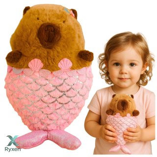 Pluszowa Maskotka Przytulanka Kapibara Syrenka Różowa 28cm LEAN TOYS
