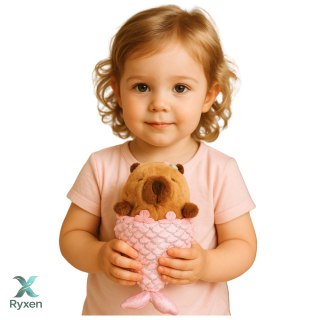 Pluszowa Maskotka Przytulanka Kapibara Syrenka Różowa 28cm LEAN TOYS