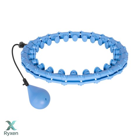 Smart Hula Hop odchudzające koło z wypustkami i obciążeniem 50cm, niebieskie, REBEL ACTIVE Rebel