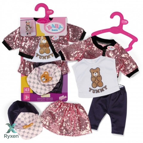 Ubranko w stylu glamour dla baby born 43 cm ZAPF