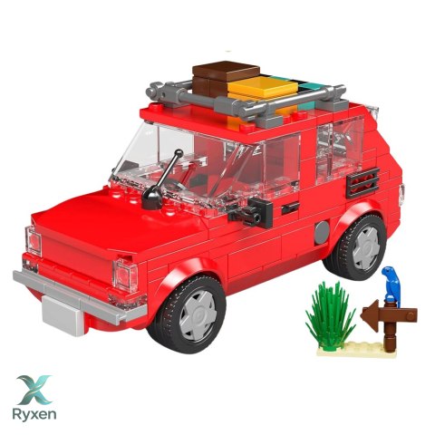 Zestaw Klocków Konstrukcyjnych Samochód Fiat 126 Maluch Z Przyczepą 393 el. LEAN TOYS