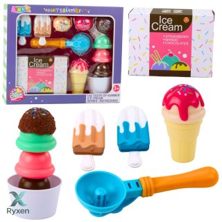 Zestaw Słodkości Lody Dla Dzieci Łyżka Do Lodów Pudełko 14 el. LEAN TOYS