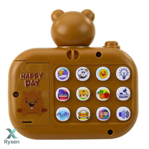Aparat Interaktywny Kapibara Projektor Światła Dźwięki Smycz LEAN TOYS