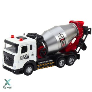 Betoniarka Pojazd Budowlany Metalowa Kabina Obrotowy Bęben Światła Dźwięki LEAN TOYS
