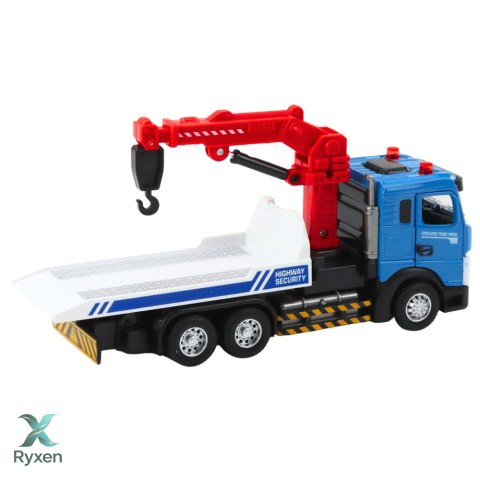Ciężarówka Laweta Z Holownikiem Metalowa Kabina Światła Dźwięki LEAN TOYS