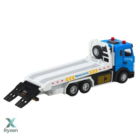 Ciężarówka Transportowa Laweta Ruchoma Platforma Światła Dźwięki LEAN TOYS
