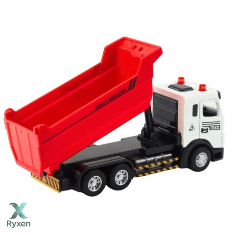 Ciężarówka Wywrotka Metalowa Kabina Ruchoma Skrzynia Światła Dźwięki LEAN TOYS