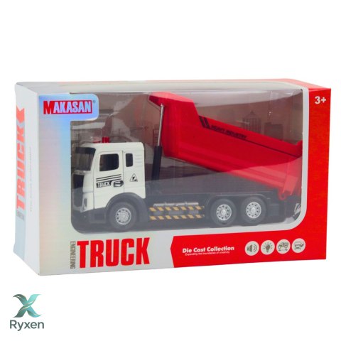 Ciężarówka Wywrotka Metalowa Kabina Ruchoma Skrzynia Światła Dźwięki LEAN TOYS