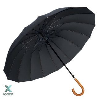 Duży Parasol Automatyczny Pokrowiec Na Ramię 24-Żeberkowy Czarny 115 cm LEAN