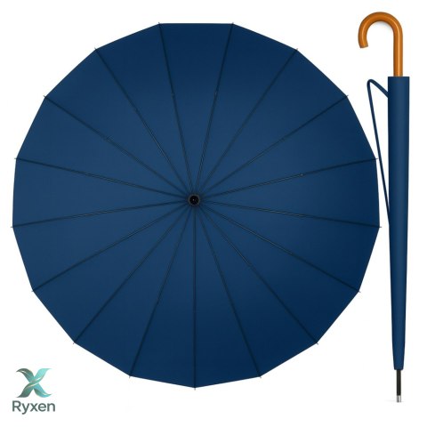Duży Parasol Automatyczny Pokrowiec Na Ramię 24-Żeberkowy Granatowy 115 cm LEAN
