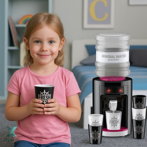 Dystrybutor Wody Zabawkowy Dla Dzieci Światła Dźwięki Różowy LEAN TOYS