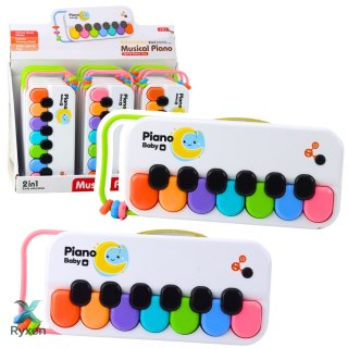 Edukacyjne Pianinko Muzyczne Dla Dzieci Interaktywne Kolorowe Koraliki LEAN TOYS