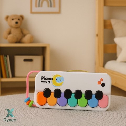 Edukacyjne Pianinko Muzyczne Dla Dzieci Interaktywne Kolorowe Koraliki LEAN TOYS