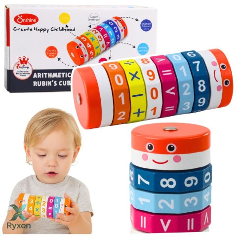 Edukacyjny Walec Matematyczny Dla Dzieci Układanka Nuka Liczenia LEAN TOYS
