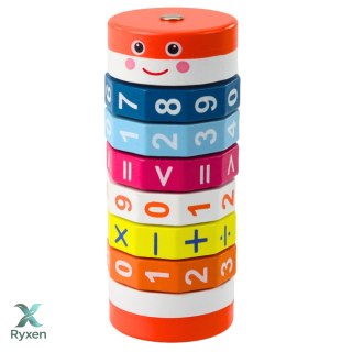 Edukacyjny Walec Matematyczny Dla Dzieci Układanka Nuka Liczenia LEAN TOYS