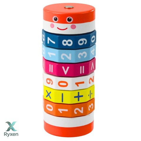 Edukacyjny Walec Matematyczny Dla Dzieci Układanka Nuka Liczenia LEAN TOYS