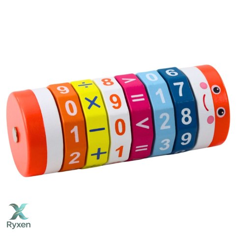 Edukacyjny Walec Matematyczny Dla Dzieci Układanka Nuka Liczenia LEAN TOYS