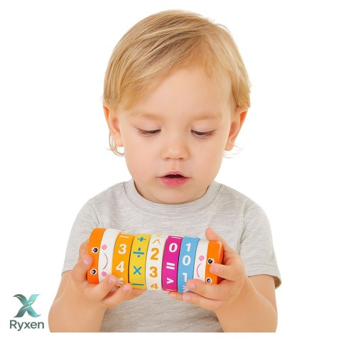 Edukacyjny Walec Matematyczny Dla Dzieci Układanka Nuka Liczenia LEAN TOYS
