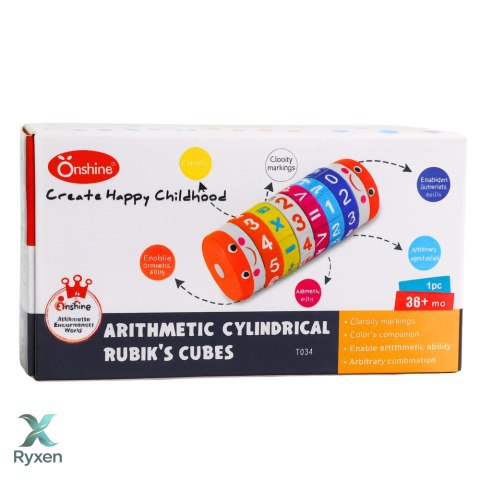 Edukacyjny Walec Matematyczny Dla Dzieci Układanka Nuka Liczenia LEAN TOYS