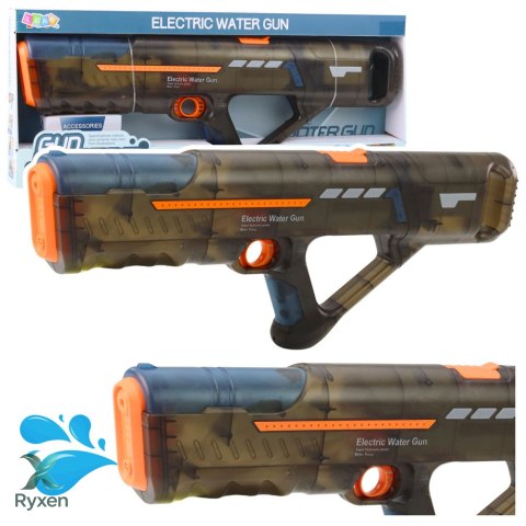 Elektryczny Pistolet Karabin Na Wodę Akumulator Przeźroczysty Czarny 55 cm LEAN TOYS