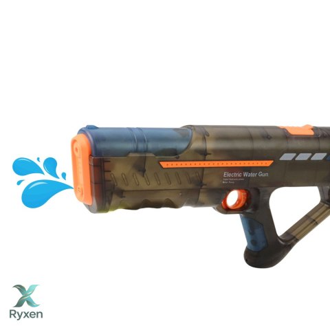 Elektryczny Pistolet Karabin Na Wodę Akumulator Przeźroczysty Czarny 55 cm LEAN TOYS