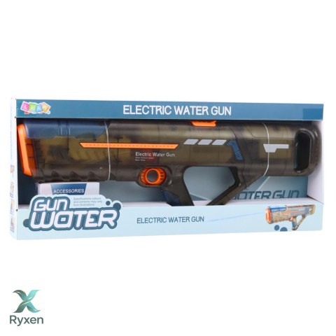 Elektryczny Pistolet Karabin Na Wodę Akumulator Przeźroczysty Czarny 55 cm LEAN TOYS