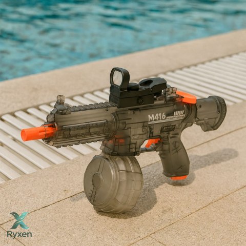 Elektryczny Pistolet Na Wodę M416 Podświetlany Celownik 450 ml 8-10 m LEAN TOYS