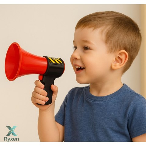 Interaktywny Megafon Strażacki Dla Dzieci Efekty Dźwiękowe LEAN TOYS