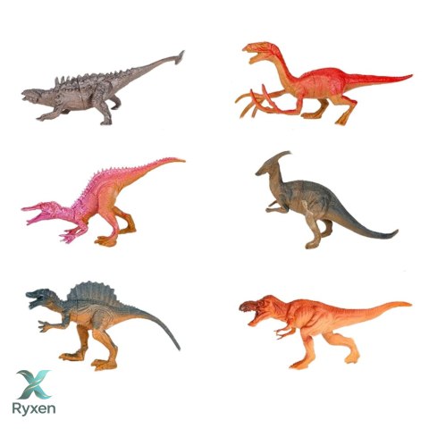 Klasyczna Kolejka Pociąg RC Dinozaury Światła Dźwięki Dym 39 el. LEAN TOYS